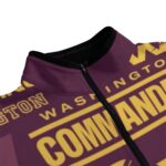 Washington Commanders Stand-up Collar Sweater With Zipper Closure - Image 3
