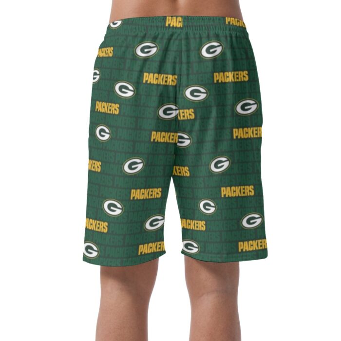 Green Bay Packers All-Over Print Men's Casual Shorts - Image 3
