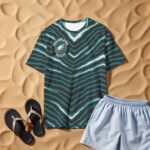 Philadelphia Eagles Zubaz All-Over Print Men's O-Neck T-Shirt | 190GSM Cotton