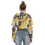 Pittsburgh Steelers Zubaz All-Over Print Women's Heavy Fleece Hoodie With Hollow Out Sleeve - Image 3