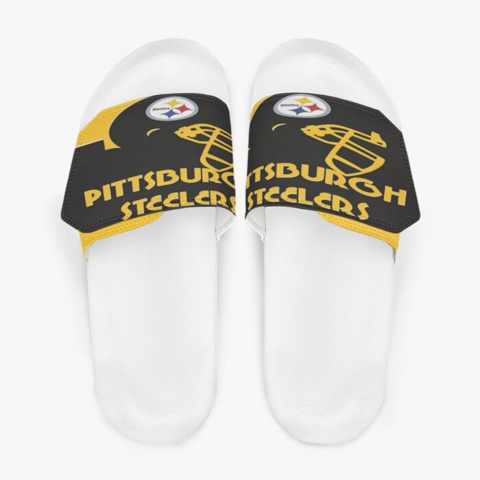 Pittsburgh Steelers Zubaz Men's Velcro Slippers - Image 2