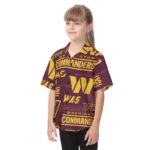 Washington Commanders  Kid's Hawaiian Vacation Shirt - Image 3
