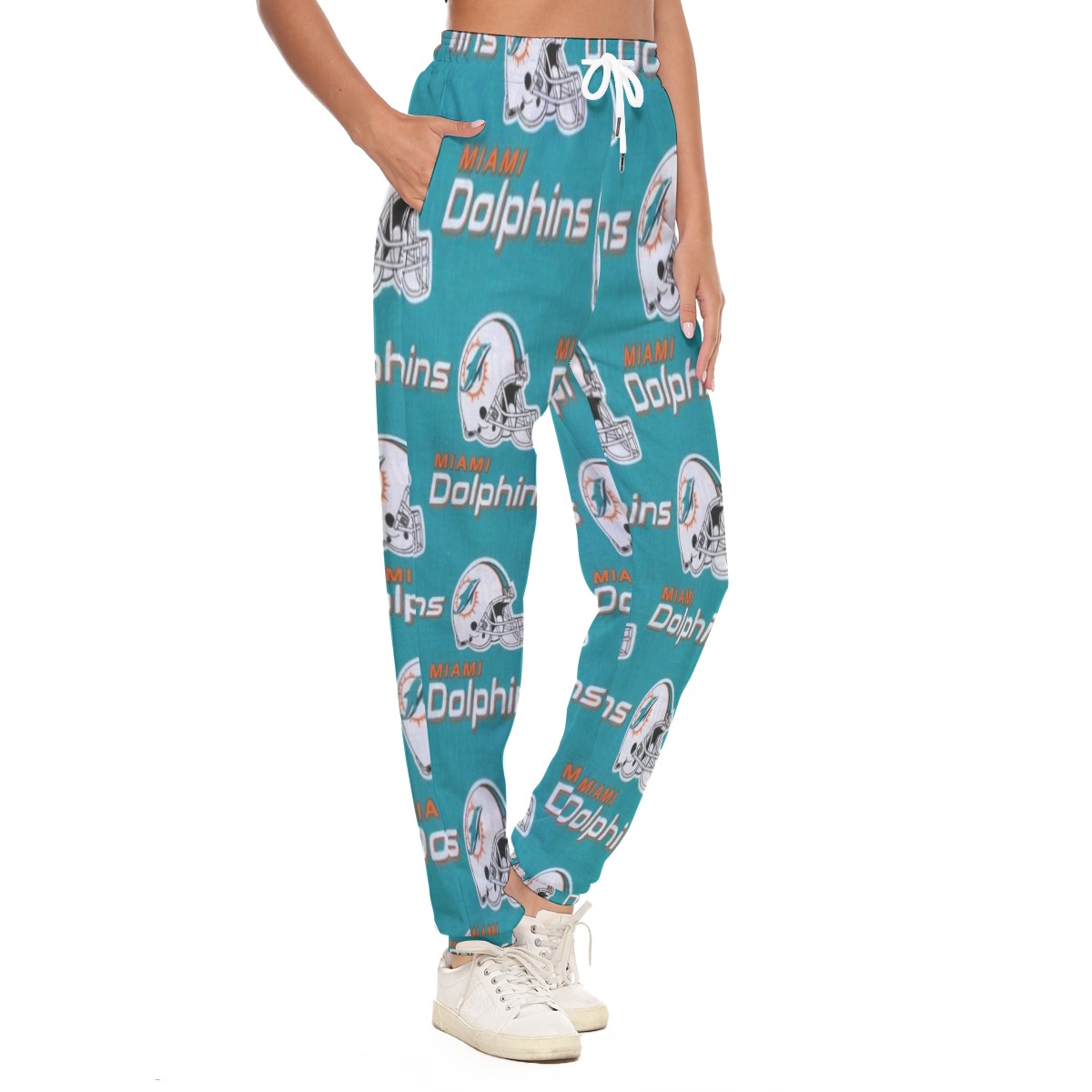 Miami Dolphins Zubaz All-Over Print Women's Casual Pants - Image 2