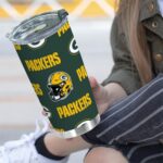 Green Bay Packers Custom 20OZ Tumbler With Sliding Lid For The USA - Image 2