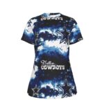 Dallas Cowboys Zubaz All-Over Print Women's Round T-Shirt|210GSM - Image 3