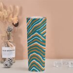 Miami Dolphins Zubaz Skinny Tumbler Stainless Steel with Lids 30OZ - Image 3