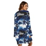 Dallas Cowboys Zubaz All-Over Print  Women's Loose Crew Neck Dress - Image 2