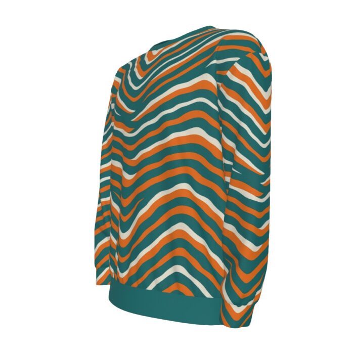 Miami Dolphins Zubaz All-Over Print Men's long Sleeve T-Shirt With Dropped Shoulders  | Interlock - Image 2
