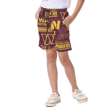 Washington Commanders Kid's Beach Shorts
