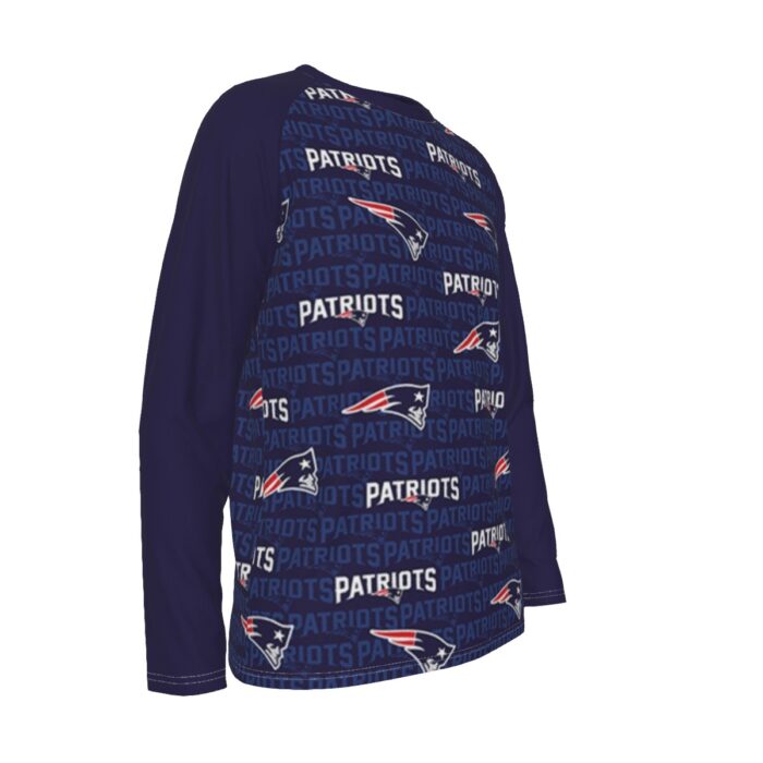 New England Patriots Zubaz All-Over Print Men's Long Sleeve T-shirt With Raglan Sleeve - Image 1