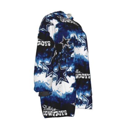 Dallas Cowboys Zubaz All-Over Print Women's Sherpa Fleece Hoodie Blanket