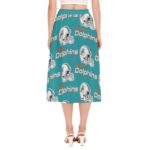 Miami Dolphins Zubaz All-Over Print Women's Long Section Chiffon Skirt - Image 4