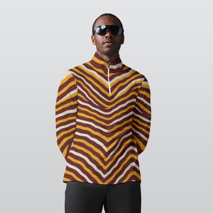 Washington Commanders zubaz Men's Sports Collar Jersey With Long Sleeve - Image 3