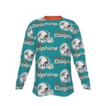 Miami Dolphins Zubaz All-Over Print Men's Long Sleeve T-Shirt - Image 2