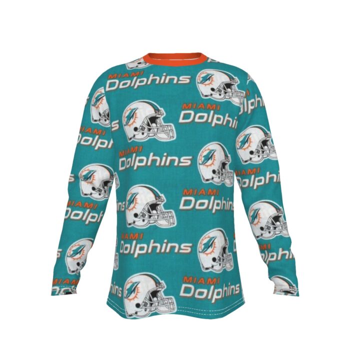 Miami Dolphins Zubaz All-Over Print Men's Long Sleeve T-Shirt - Image 2