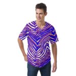 Buffalo Bills Zubaz All-Over Print Men's Short Sleeve Baseball Jersey - Image 5