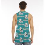 Miami Dolphins Zubaz All-Over Print Men's O-neck Long Tank Top - Image 4