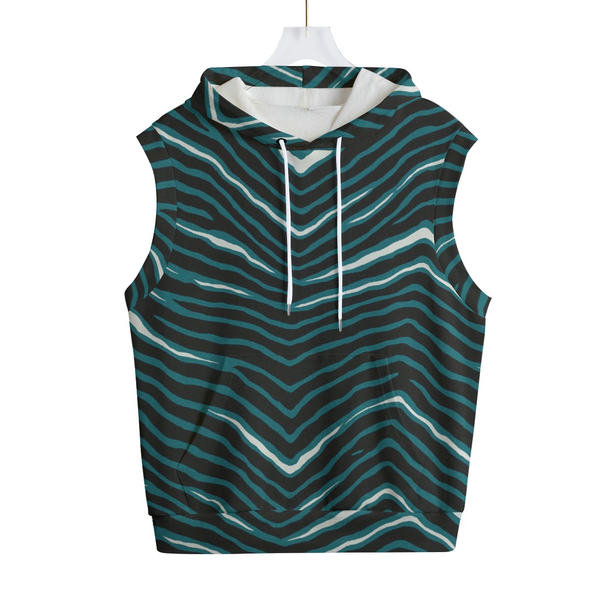 Philadelphia Eagles Zubaz All-Over Print Unisex Hooded Vest | 310GSM Cotton