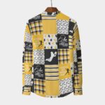 Pittsburgh Steelers All-Over Print Men's Stand Collar Shirt With Long Sleeve|110GSM Imitation Flax - Image 2