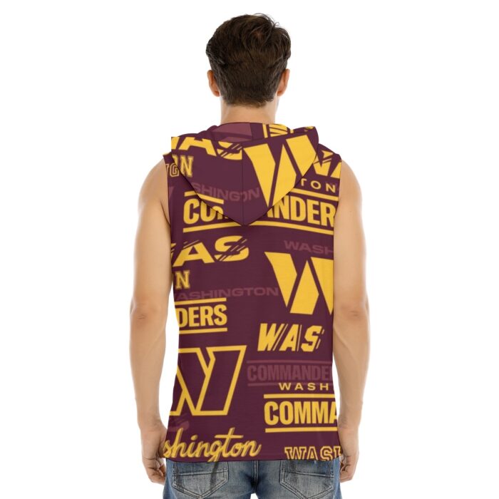 Washington Commanders Men's Tank Hooded Vest - Image 4