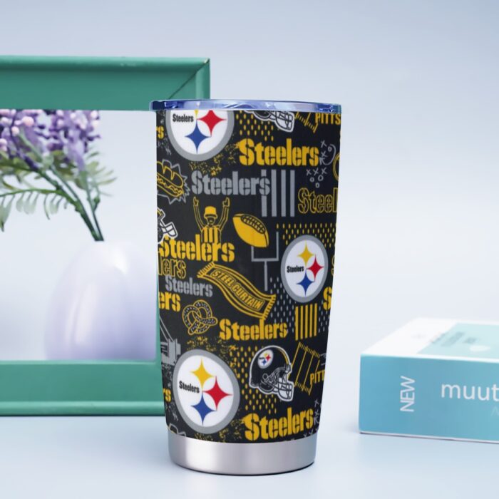 Pittsburgh Steelers Zubaz Tumbler 20oz - Image 3