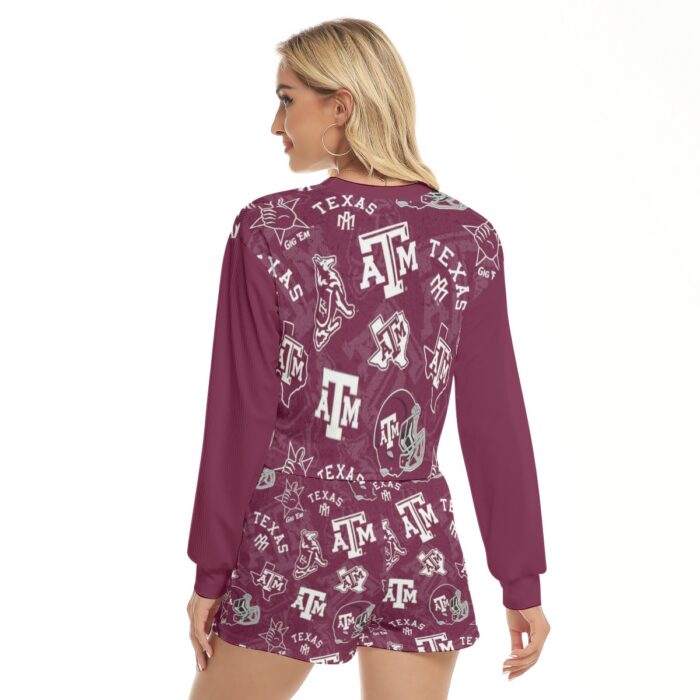 Texas A&M University - Aggies Women's Short Sweatshirt And Pants Suit - Image 4