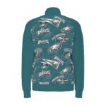Philadelphia Eagles Zubaz All-Over Print Men's Raglan-Sleeve Stand Collar Jacket - Image 4