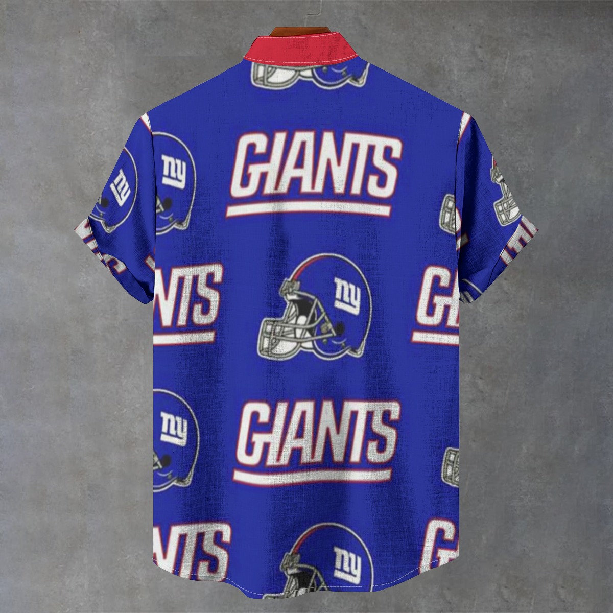 New York Giants Men's Stand Collar Shirt|110GSM Imitation Flax - Image 2