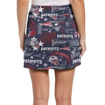 New England Patriots Zubaz All-Over Print Women's Middle-Waisted Skorts