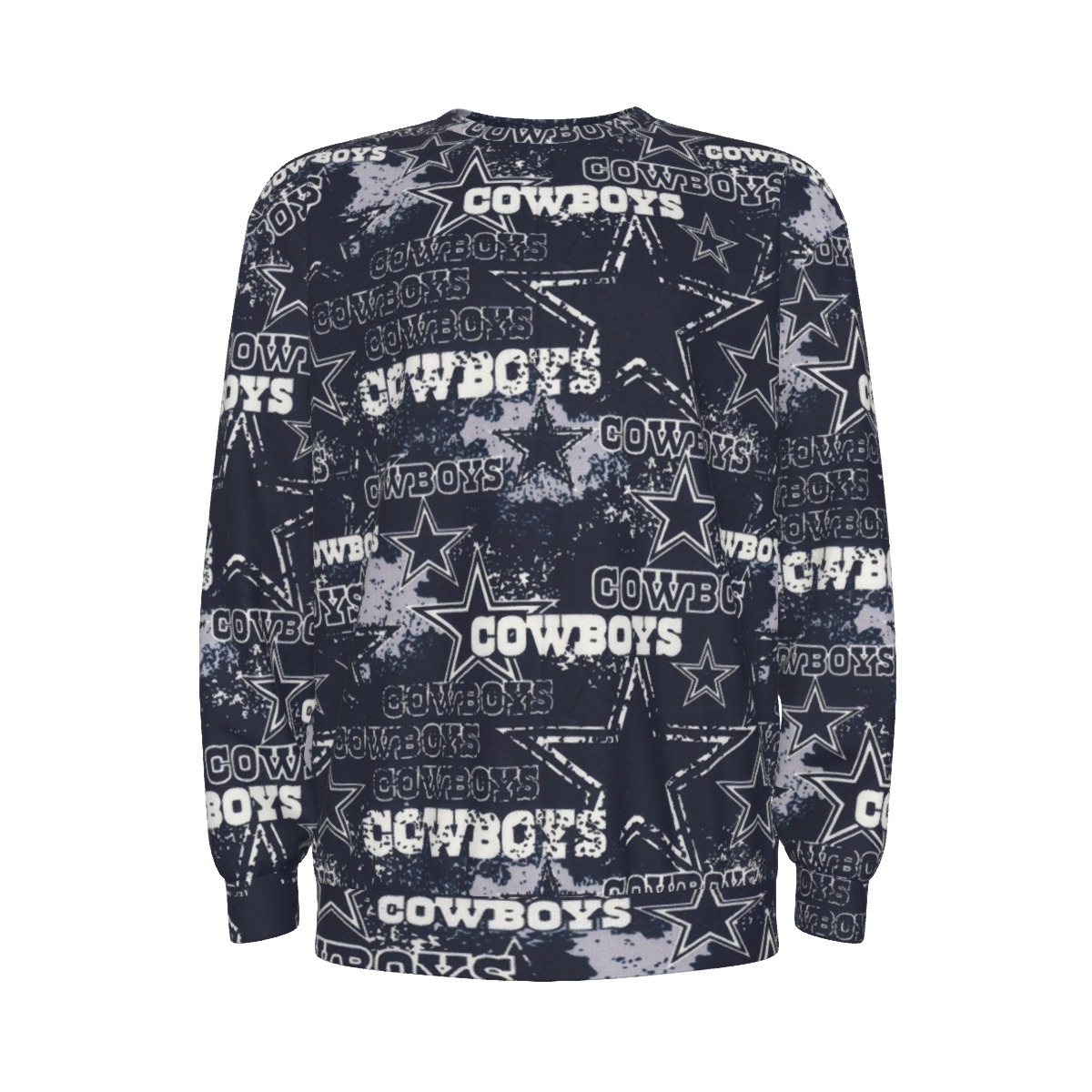 Dallas Cowboys Zubaz All-Over Print Men's long Sleeve T-Shirt With Dropped Shoulders | Interlock - Image 4