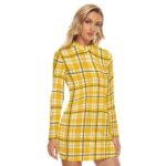 Pittsburgh Steelers All-Over Print Women's Zip Front Tight Dress