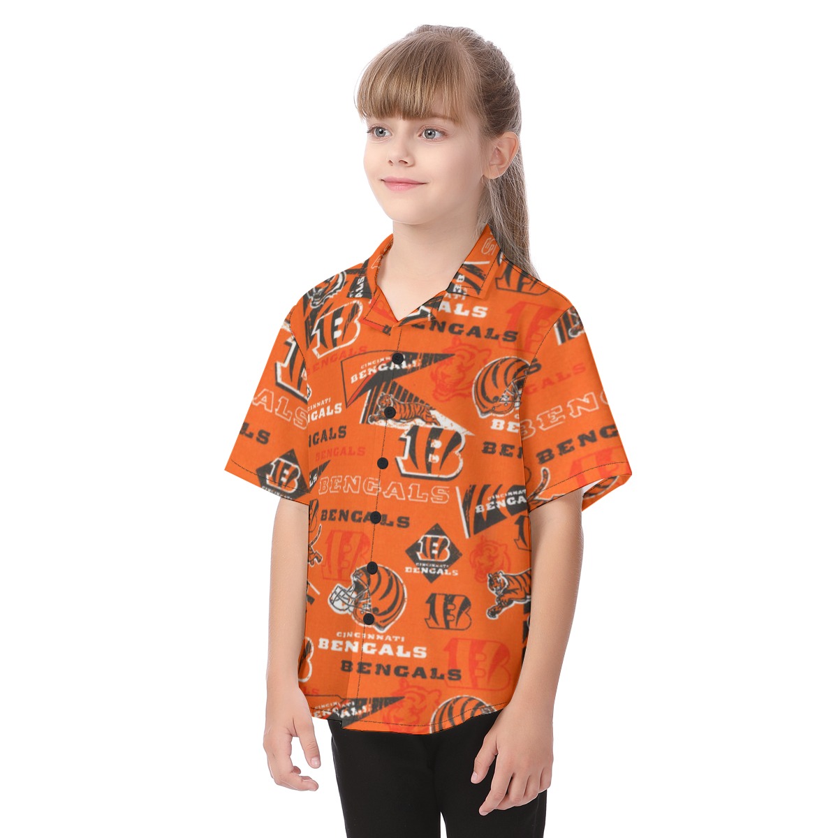 Cincinnati Bengals Kid's Hawaiian Vacation Shirt - Image 3