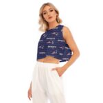 New England Patriots Zubaz All-Over Print Women's Sleeveless Cropped Top - Image 3