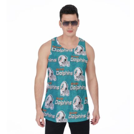 Miami Dolphins Zubaz All-Over Print Men's Tank Top | Velvet