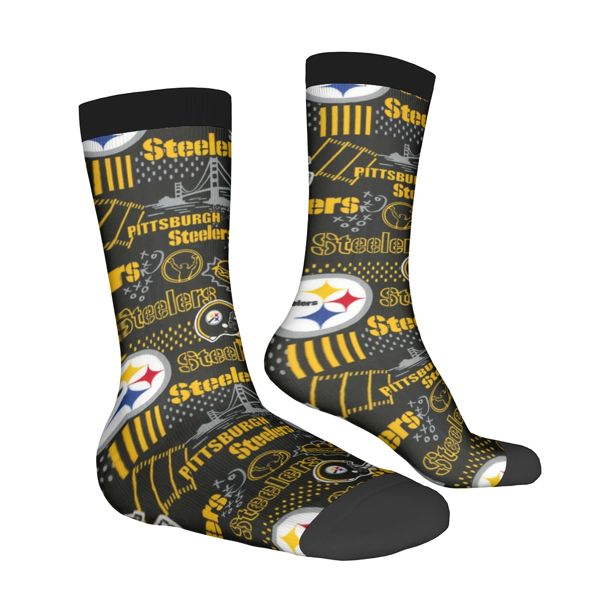 Pittsburgh Steelers Zubaz Contrast Color Socks For the USA - Image 4