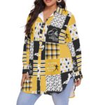 Pittsburgh Steelers Zubaz All-Over Print Women's Shirt With Long Sleeve(Plus Size) - Image 2