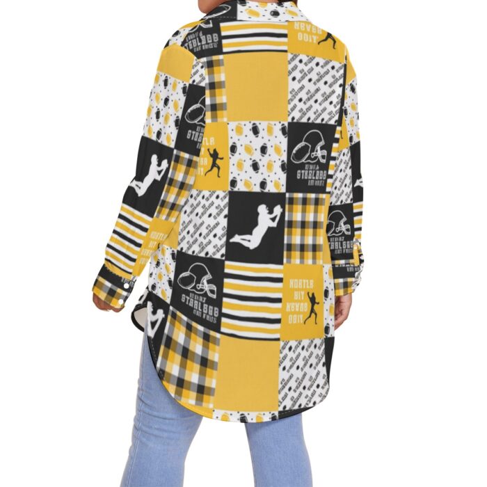 Pittsburgh Steelers Zubaz All-Over Print Women's Shirt With Long Sleeve(Plus Size) - Image 3