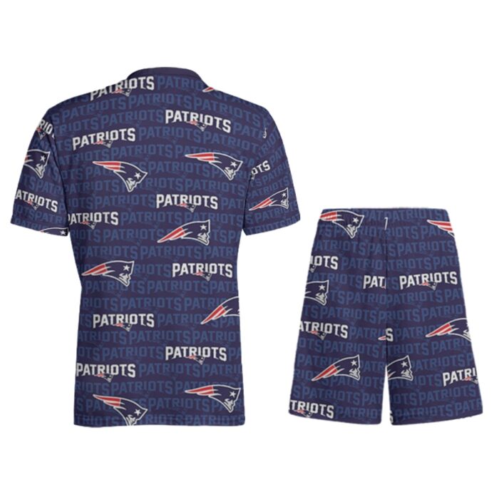 New England Patriots Zubaz All-Over Print Children's Sports T-Shirt Set - Image 2