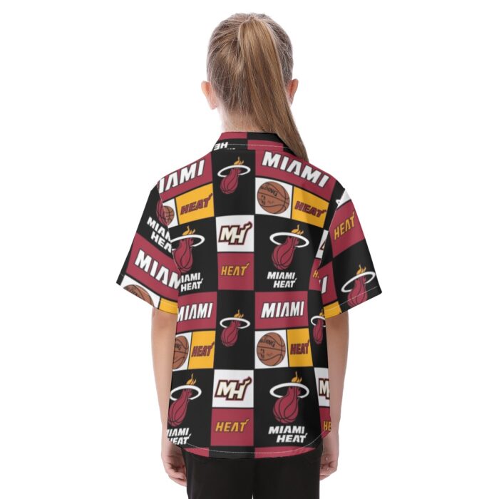 Miami Heat Kid's Hawaiian Vacation Shirt - Image 4
