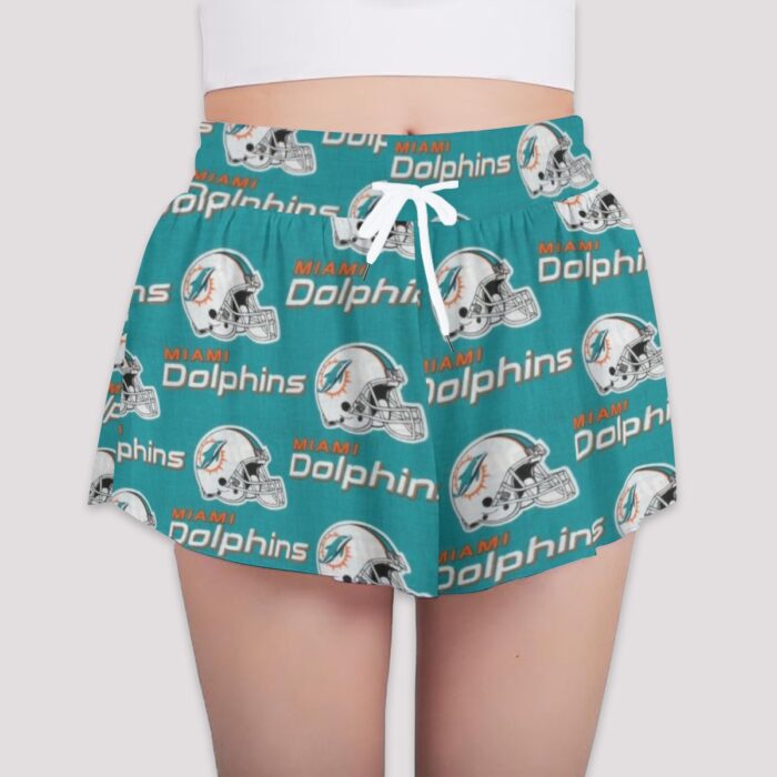 Miami Dolphins Zubaz All-Over Print Girls' Sports Culottes - Image 2