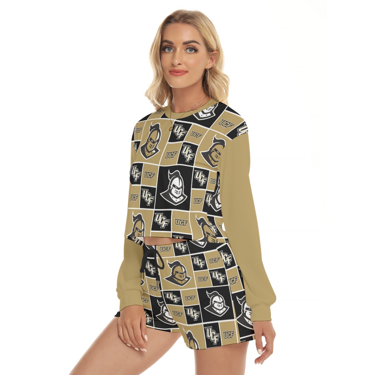 Central Florida - Knights Women's Short Sweatshirt And Pants Suit - Image 2