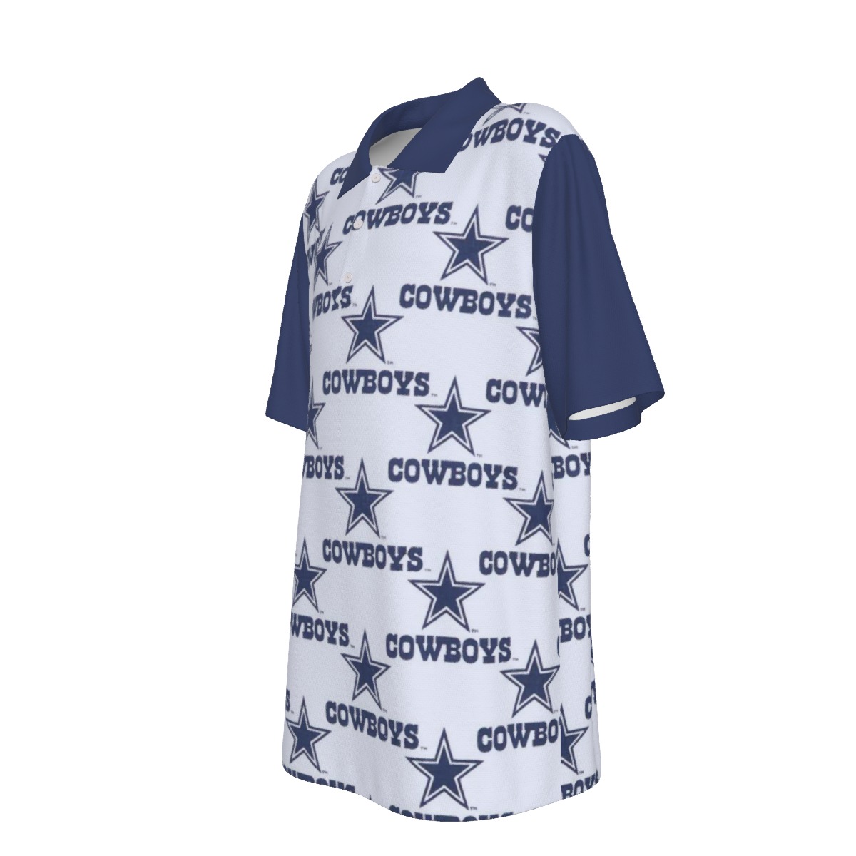 Dallas Cowboys Zubaz All-Over Print Teenage UV Protection POLO Shirt - Image 2