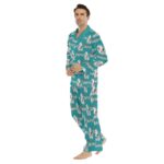 Miami Dolphins Zubaz All-Over Print Men's Lapel Pajama Set - Image 2