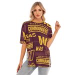 Washington Commanders Women's Short Sleeves T-shirt With Hem Split