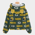 Green Bay Packers All-Over Print Kid’s Borg Fleece Sweatshirt With Ear