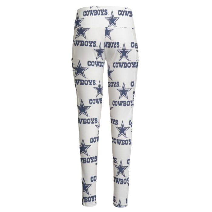 Dallas Cowboys Zubaz All-Over Print Women's High Waist Leggings With Side Pocket - Image 1