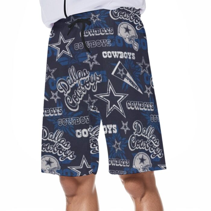 Dallas Cowboys Zubaz All-Over Print Men's Beach Shorts - Image 2