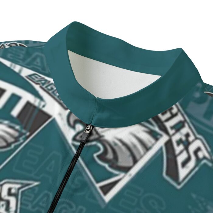 Philadelphia Eagles Zubaz All-over Print Men's Billiard Cloth With Black Zipper - Image 4