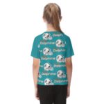 Miami Dolphins Zubaz All-Over Print Kid's Raglan Sleeve T-shirt