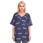 New England Patriots Zubaz All-Over Print Women's Bat Sleeves Blouse | 190GSM Cotton